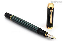 Pelikan Souverän M400 Fountain Pen - Black / Green - 14k Extra Fine Nib - PELIKAN 994848